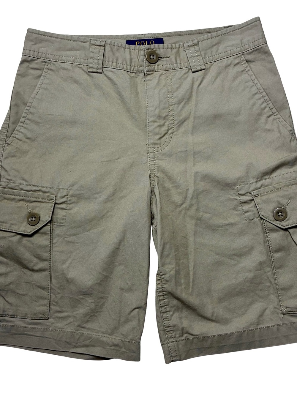 Polo Ralph Lauren Youth Size 10 Khaki Cargo Cotton Shorts (0290)